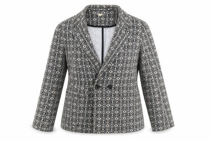 Chicosoleil Women’s S Geometric Double-Breasted Blazer