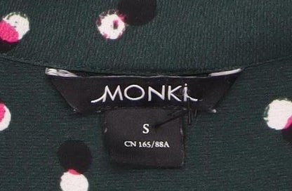 Monki Women's Green Polka Dot Dress - Size S