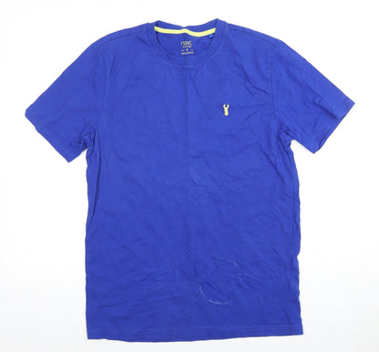 Next Men's Blue S Crew Neck T-Shirt, Regular Fit, Classic Style