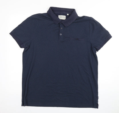 Racing Green Men's Blue Polo Shirt Size L