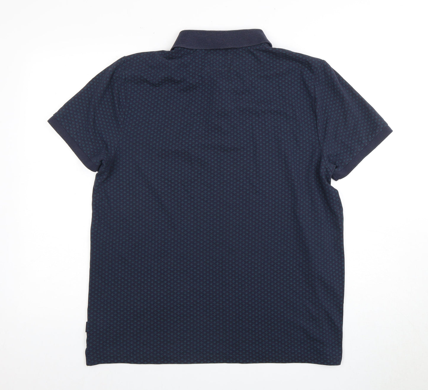 Racing Green Men's Blue Polo Shirt Size L