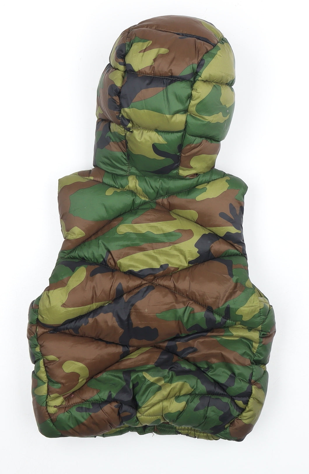 Zara Boys Green Puffer Jacket 2-3 Years Camouflage Hooded