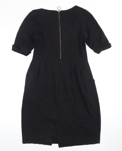 H&M Women's Black Knee Length Sheath Dress 6
