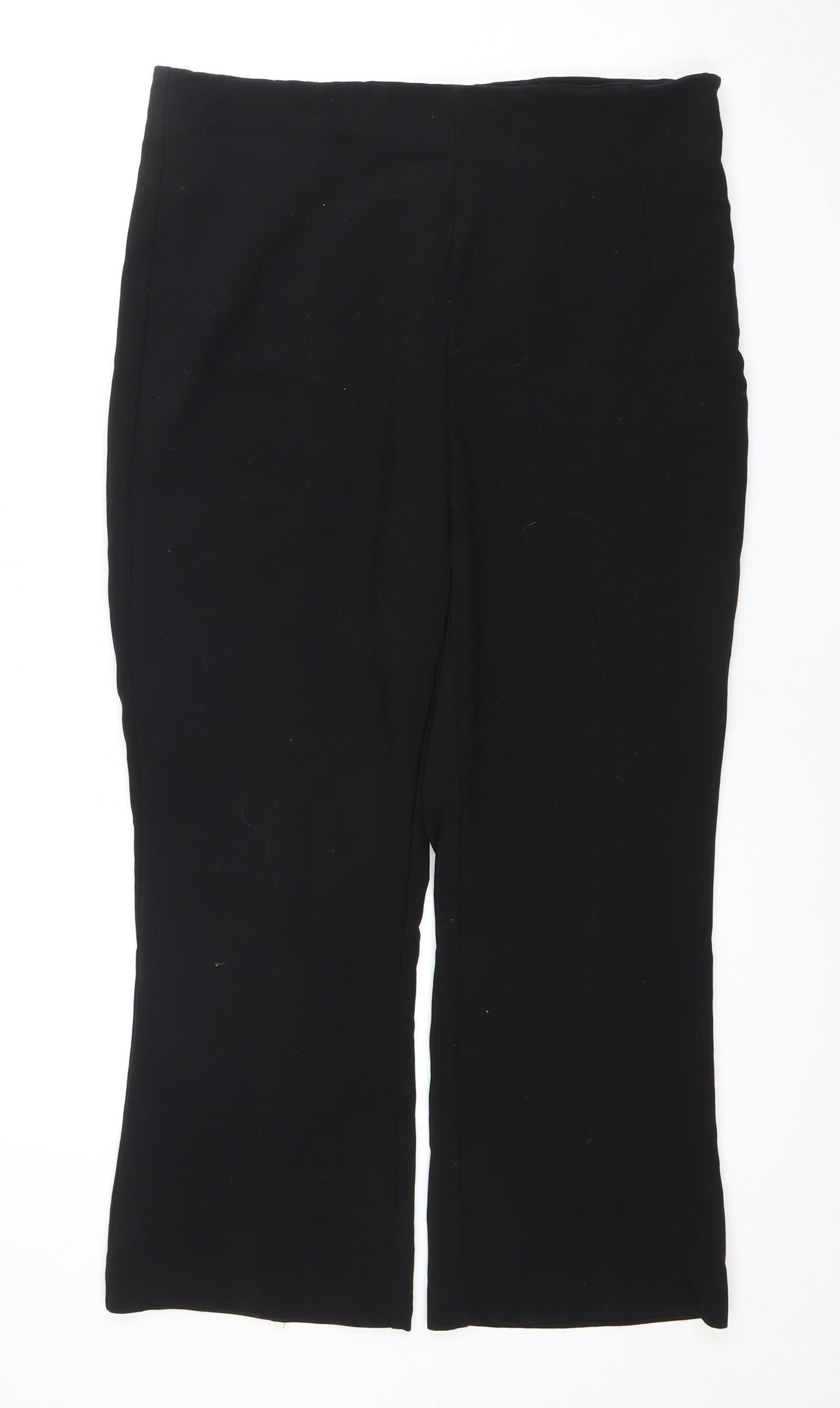 Zara Basic Women's Black Trousers XL - Elegant and Versatile