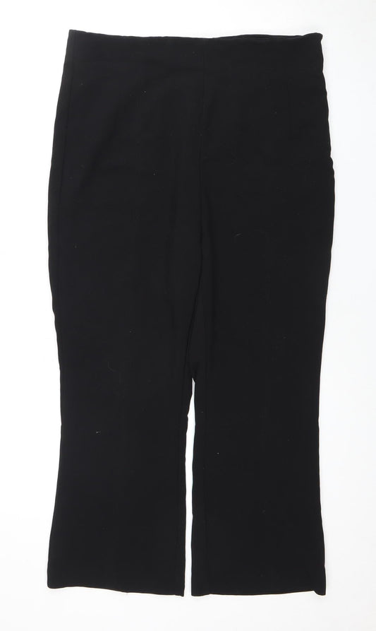Zara Basic Women's Black Trousers XL - Elegant and Versatile