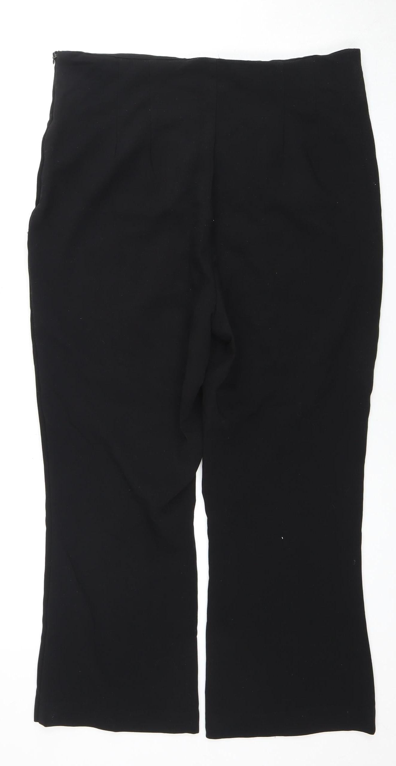 Zara Basic Women's Black Trousers XL - Elegant and Versatile
