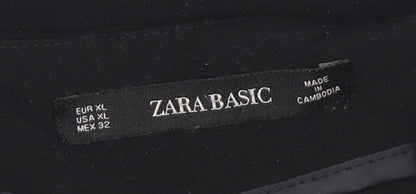 Zara Basic Women's Black Trousers XL - Elegant and Versatile