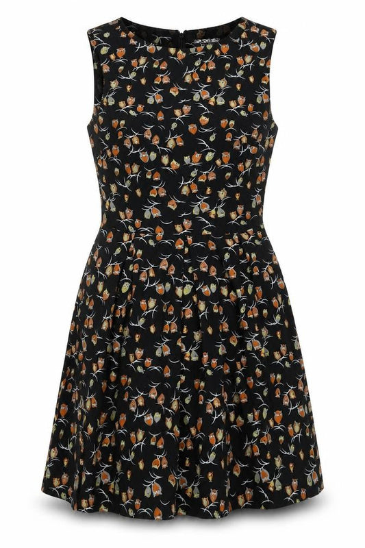 Pilot Black Animal Print Women's Dress Size 10