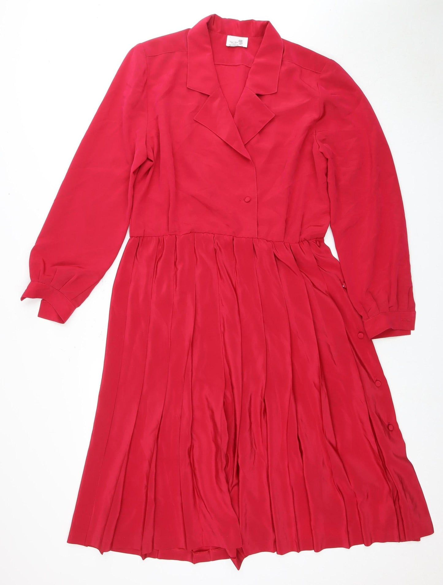 Inger Rose London Red Collared Dress Size 12