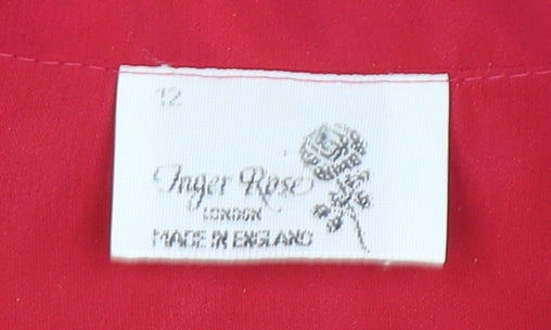 Inger Rose London Red Collared Dress Size 12
