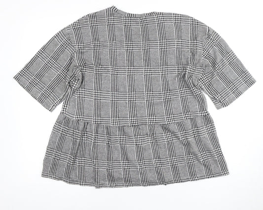 Womens UK Size 12 Zara Multicoloured Basic Blouse