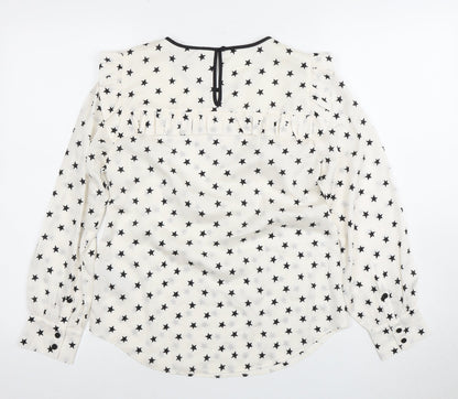 Womens UK Size 2 J.CREW White Basic Blouse