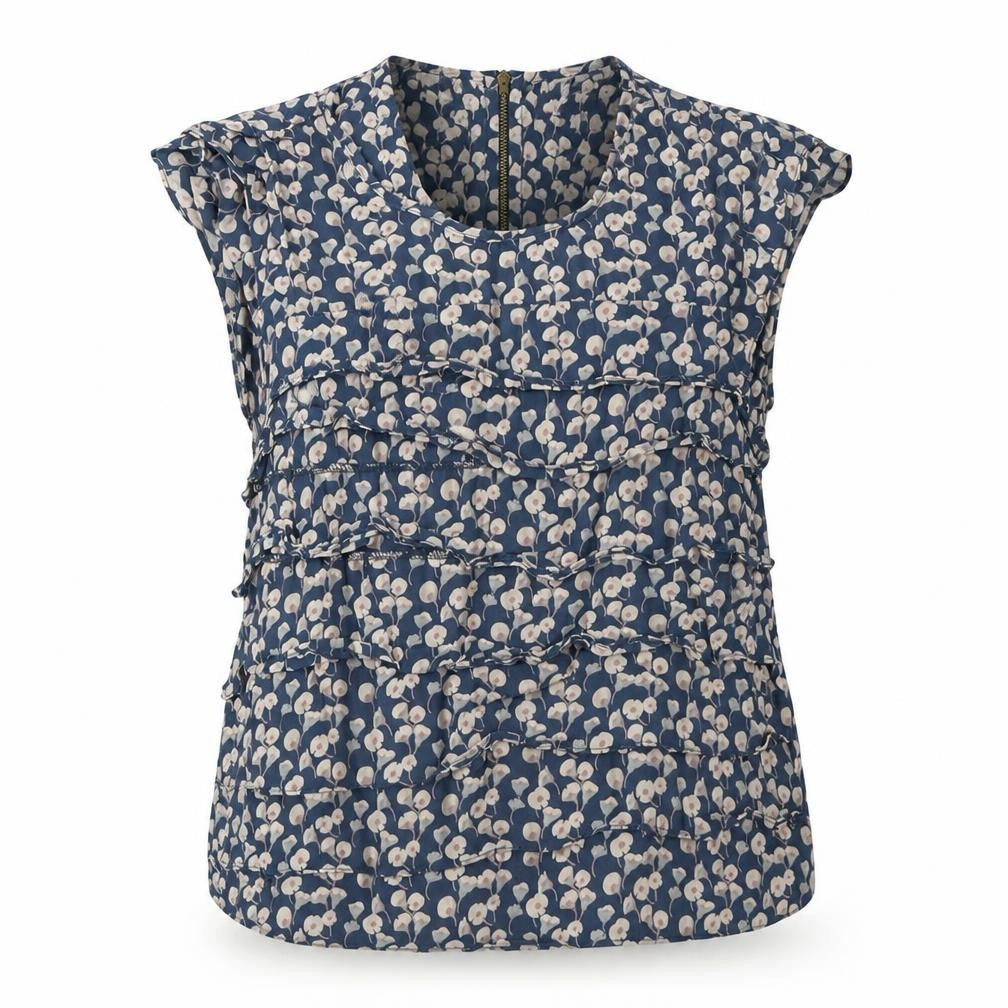 Womens UK Size 12 Topshop Blue Basic Blouse