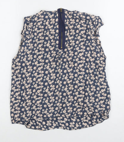 Womens UK Size 12 Topshop Blue Basic Blouse