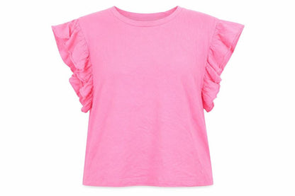 Womens UK Size M Zara Pink Basic T-Shirt