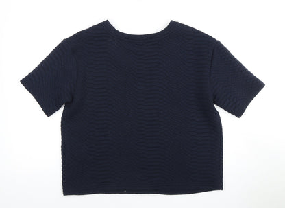 Womens UK Size M VILA Blue Cropped T-Shirt