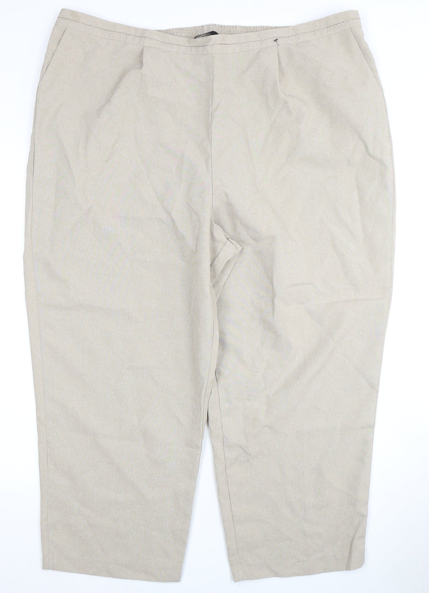 Womens UK Size 24 Bm collection   Beige Trousers