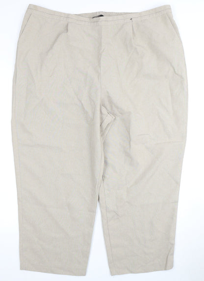 Womens UK Size 24 Bm collection   Beige Trousers