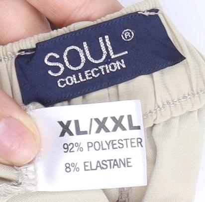 Soul Collection Women's Beige Wide-Leg Trousers XL