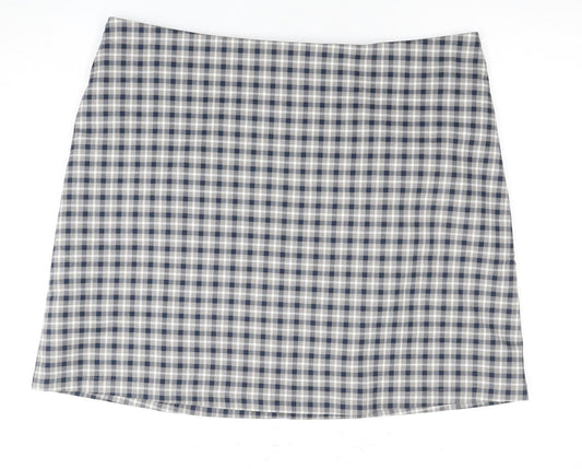 Monki Women's Multicoloured Check Skirt Size 20