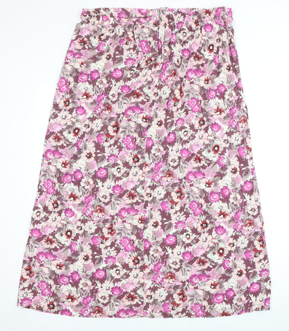 M&Co Women's Multicoloured Floral Skirt Size 20