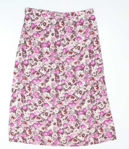 M&Co Women's Multicoloured Floral Skirt Size 20