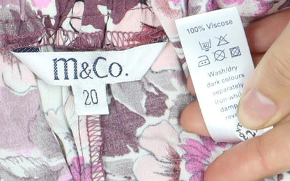 M&Co Women's Multicoloured Floral Skirt Size 20