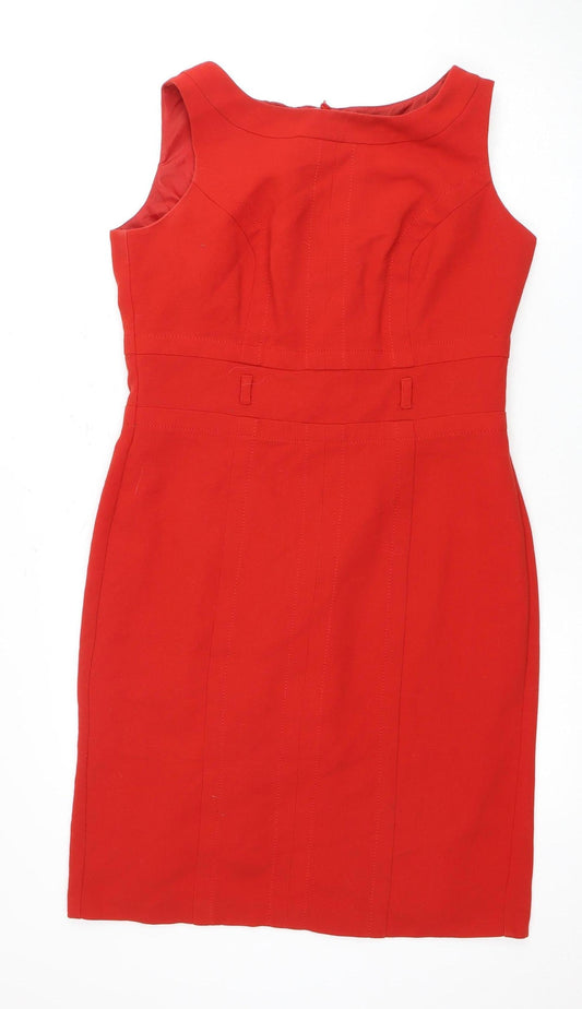 Marks and Spencer Women's Red Belted Dress Size 14