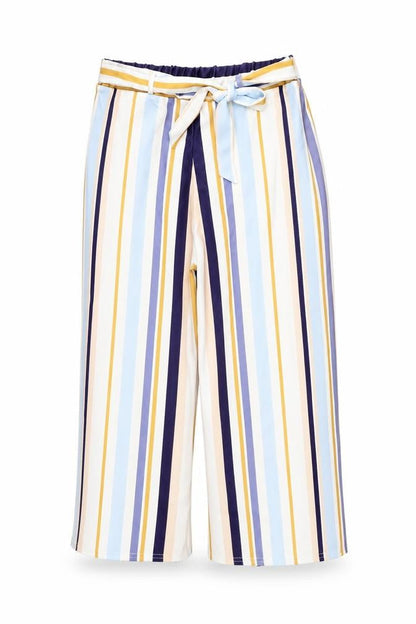 New Look Teens Striped Cropped Trousers, Multicoloured, Size L