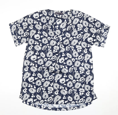 Womens UK Size 10 Marks and Spencer Blue Basic Blouse