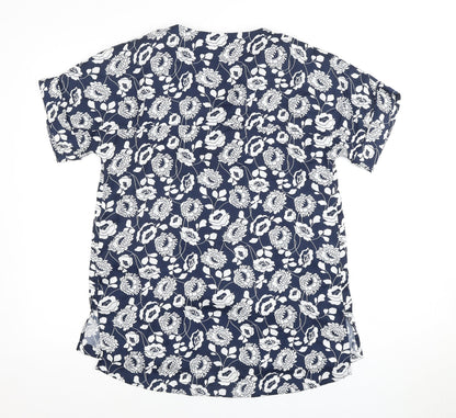 Womens UK Size 10 Marks and Spencer Blue Basic Blouse