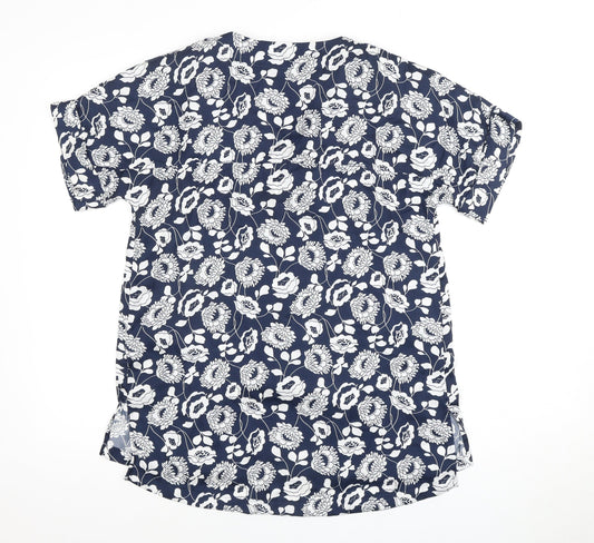 Womens UK Size 10 Marks and Spencer Blue Basic Blouse