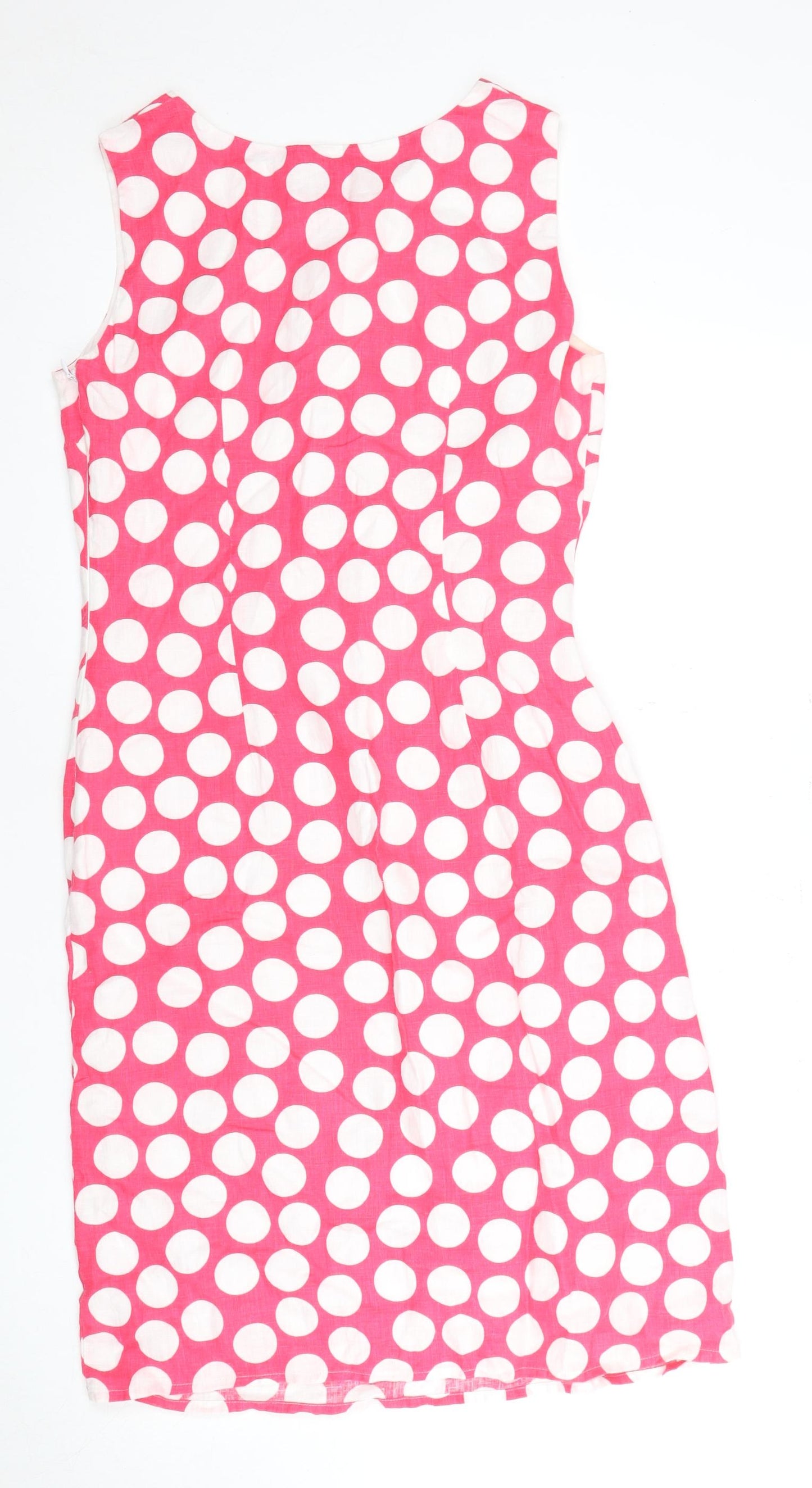 Per Una Women's Pink Polka Dot Dress Size 10 Long