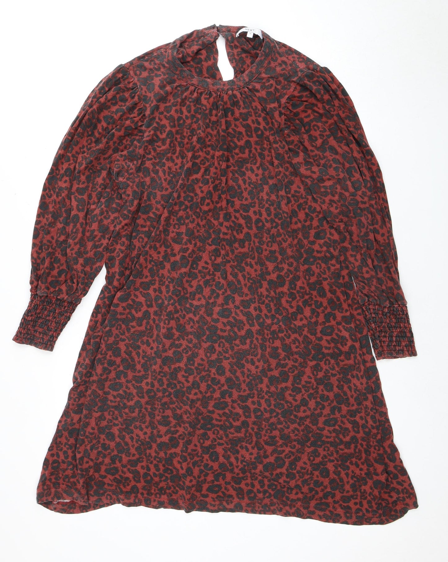 Next Women's Red Animal Print Dress Size 16