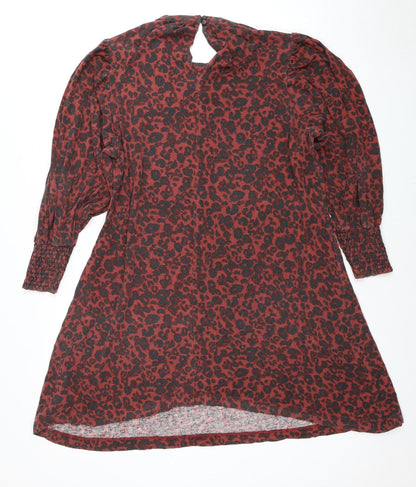 Next Women's Red Animal Print Dress Size 16