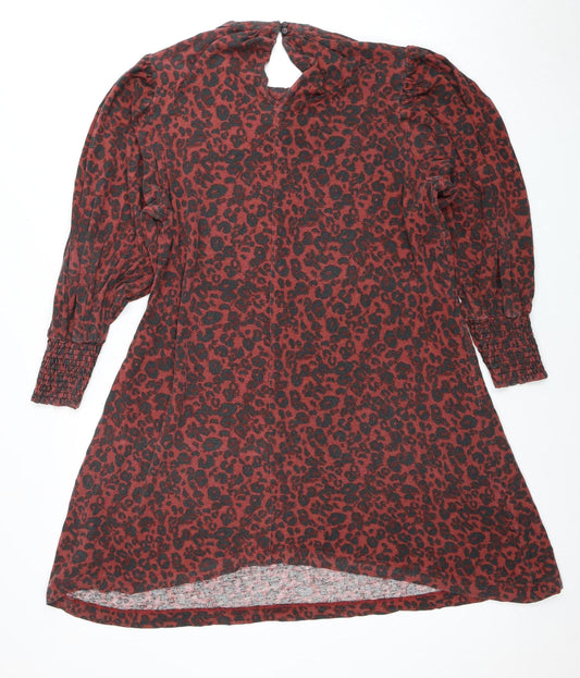 Next Women's Red Animal Print Dress Size 16