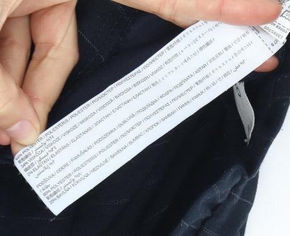 Mango Women's Black Striped Trousers Size 8