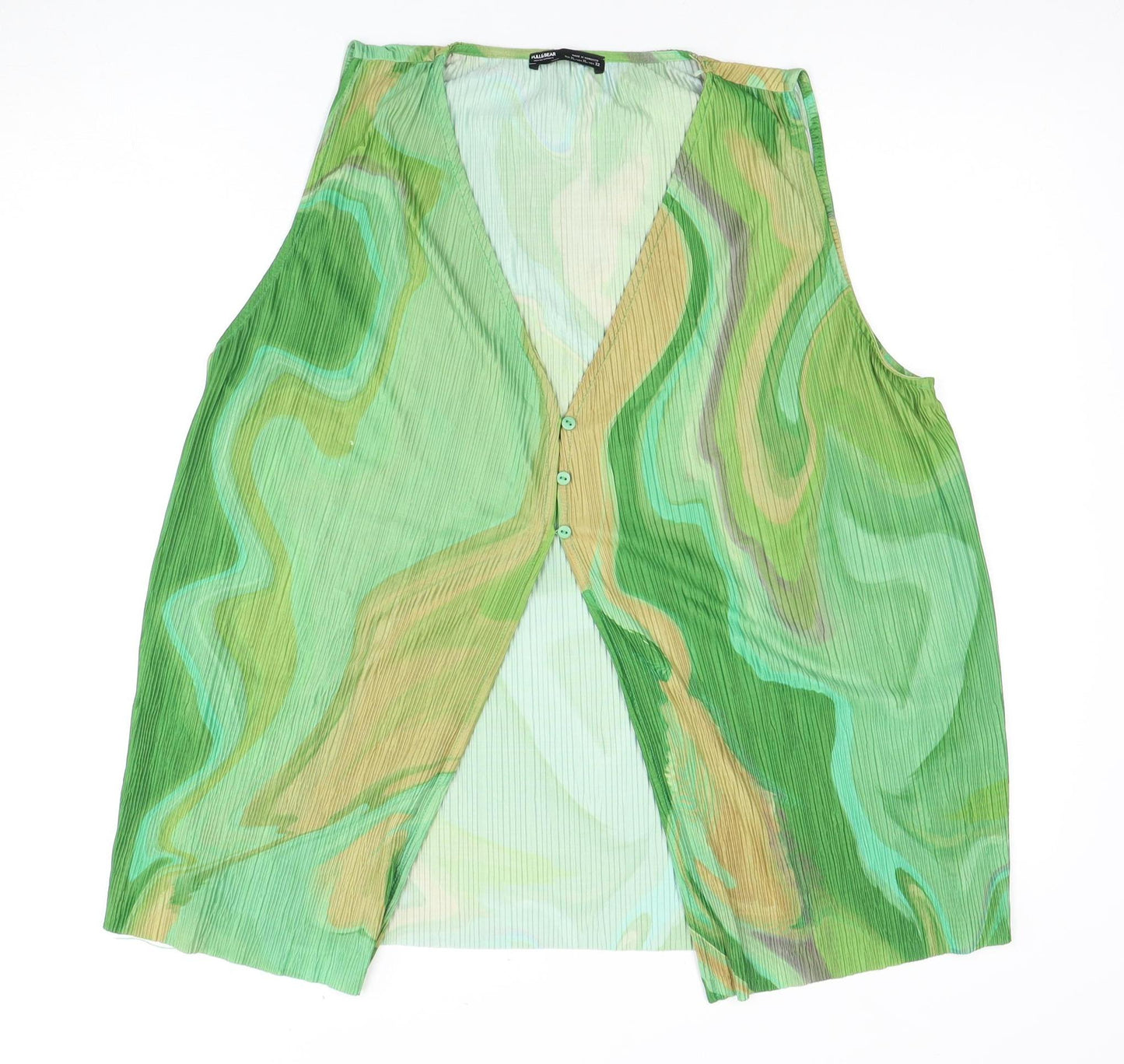 Womens UK Size 4 Pull & Bear Green Basic Blouse