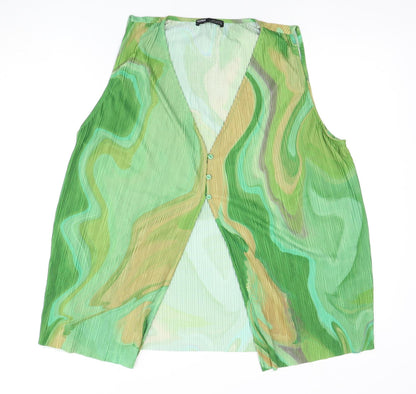 Womens UK Size 4 Pull & Bear Green Basic Blouse
