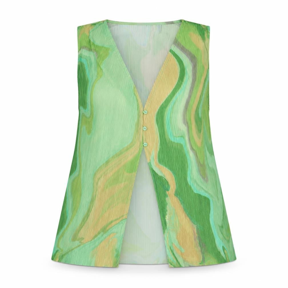 Womens UK Size 4 Pull & Bear Green Basic Blouse