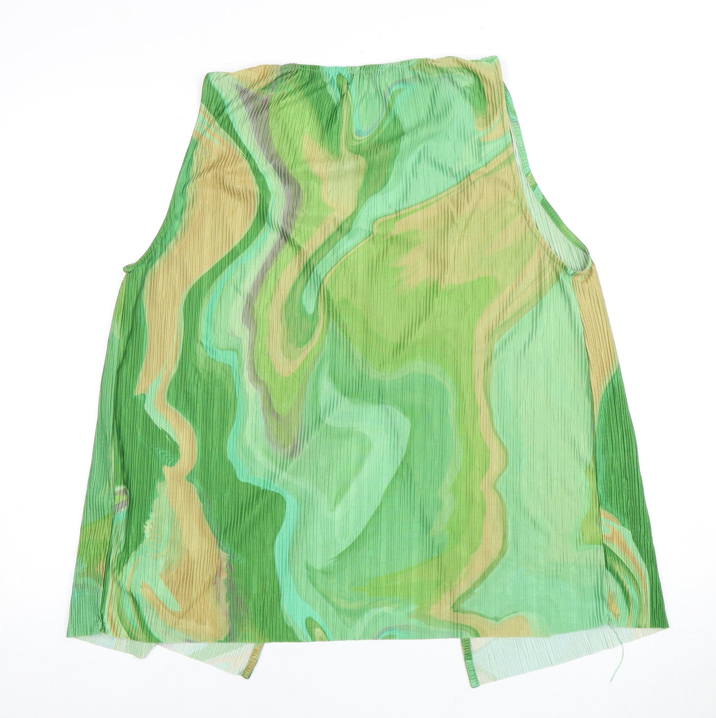 Womens UK Size 4 Pull & Bear Green Basic Blouse