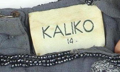 Womens UK Size 14 Kaliko Blue Basic Blouse