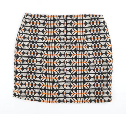 H&M Women's Multicoloured Geometric Pencil Skirt Size 10