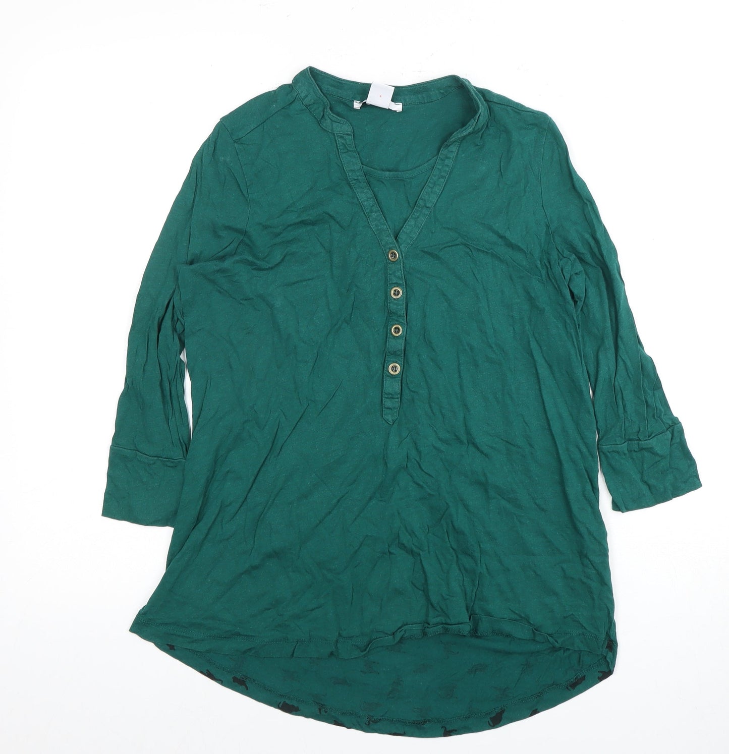 Womens UK Size 8 Mamas & Papas Green Basic Button-Up