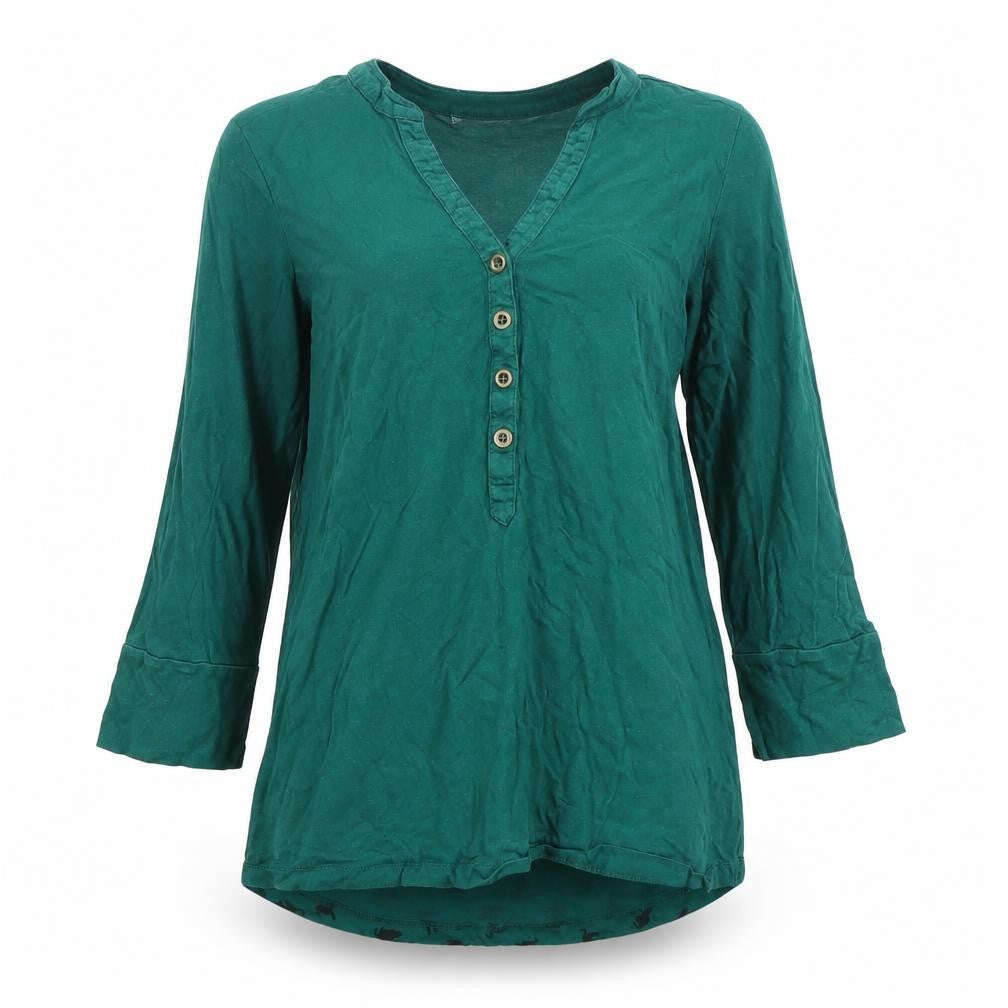 Womens UK Size 8 Mamas & Papas Green Basic Button-Up