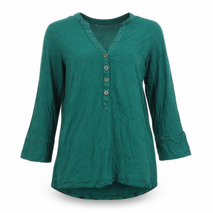 Womens UK Size 8 Mamas & Papas Green Basic Button-Up