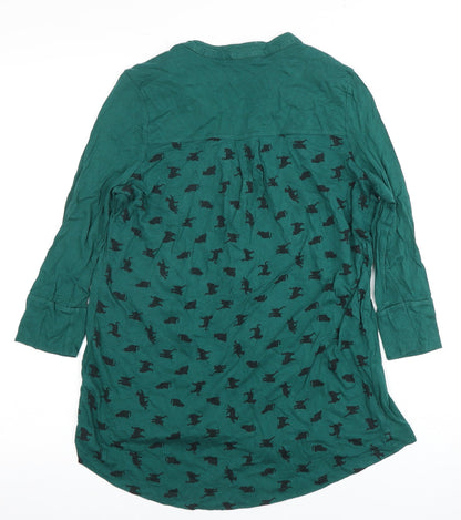 Womens UK Size 8 Mamas & Papas Green Basic Button-Up