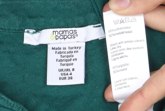 Womens UK Size 8 Mamas & Papas Green Basic Button-Up