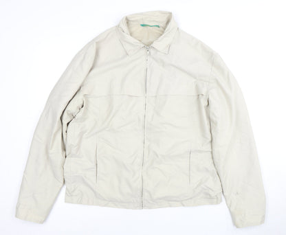 Mens UK Size M Petroleum Beige Basic Jacket