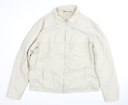 Mens UK Size M Petroleum Beige Basic Jacket